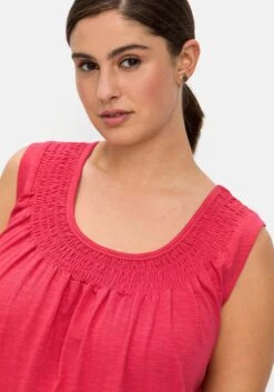 Sheego Shirtkleid Mit Smok-Einsatz, In A-Linie -Sheego Verkaufe 11272100245 04NQP 02 SH