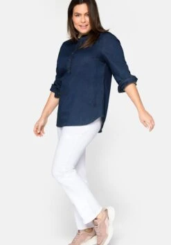 Sheego Gerade Stretch-Jeans LANA Mit Used-Effekten