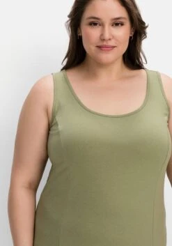 Sheego Kleid In A-Linie Mit Breiten Trägern -Sheego Verkaufe 12037502000 04L06 02 SH