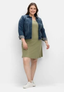 Sheego Kleid In A-Linie Mit Breiten Trägern -Sheego Verkaufe 12037502000 04L08 02 SH