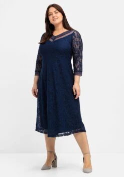 Sheego Abendkleid Aus Floraler Spitze