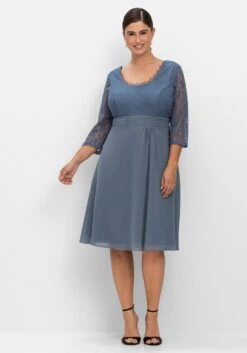 Sheego Cocktailkleid Mit Floraler Spitze -Sheego Verkaufe 12633202028 04NB6 02 SH