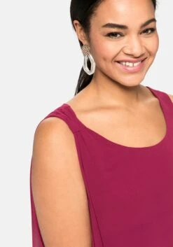 Sheego Cocktailkleid Aus Chiffon, In A-Linie -Sheego Verkaufe 12717100261 0444I 02 SH