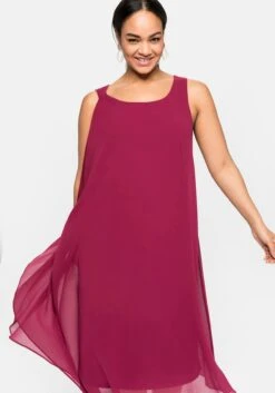 Sheego Cocktailkleid Aus Chiffon, In A-Linie -Sheego Verkaufe 12717100261 0444K 02 SH