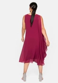 Sheego Cocktailkleid Aus Chiffon, In A-Linie -Sheego Verkaufe 12717100261 0444N 02 SH