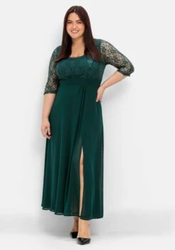 Sheego Abendkleid Mit Floraler Spitze