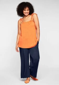 Sheego Weite Strandhose Mit Smokbund Und Taschen -Sheego Verkaufe 13057100018 03VAR 01 SH