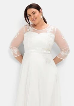 Sheego Abendkleid Mit Spitzenapplikationen In Corsagenoptik -Sheego Verkaufe 13068800011 04SKQ 02 SH