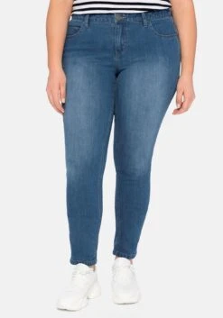 Sheego Schmale Stretch-Jeans Mit Waschung -Sheego Verkaufe 13100700053 03WJF 05 SH