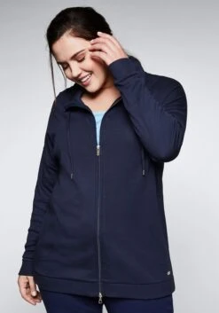 Sheego Sweatjacke Mit Stehkragen Und Bindeband -Sheego Verkaufe 13117800018 02L32 02 SH