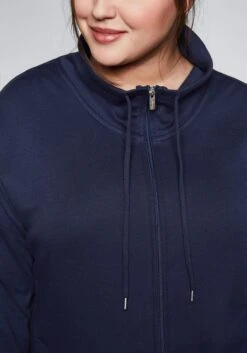 Sheego Sweatjacke Mit Stehkragen Und Bindeband -Sheego Verkaufe 13117800018 02QP1 00 SH