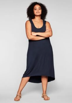 Sheego Strandkleid Mit Taschen, Im Vokuhilaschnitt