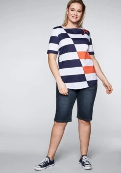 Sheego Jeansbermudas Mit Vorverlegter Seitennaht -Sheego Verkaufe 13142200330 02SSC 01 SH