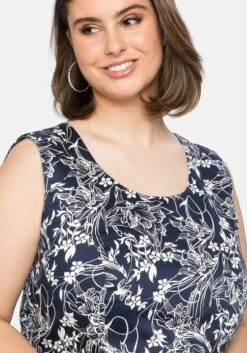 Sheego Cocktailkleid In A-Linie Mit Blumendruck -Sheego Verkaufe 13143400815 04AQU 00 SH