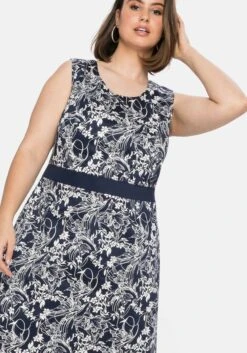 Sheego Cocktailkleid In A-Linie Mit Blumendruck -Sheego Verkaufe 13143400815 04AQW 00 SH