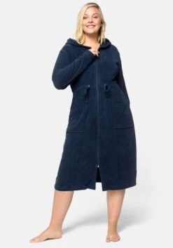 Sheego Bademantel Mit Reißverschluss