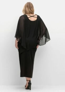 Sheego Abendkleid In A-Linie Mit Weiten Fledermausärmeln -Sheego Verkaufe 13489800289 04UT1 01 SH