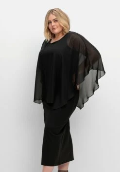 Sheego Abendkleid In A-Linie Mit Weiten Fledermausärmeln -Sheego Verkaufe 13489800289 04UT3 01 SH