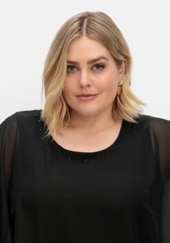 Sheego Abendkleid In A-Linie Mit Weiten Fledermausärmeln -Sheego Verkaufe 13489800289 04UT4 02 SH