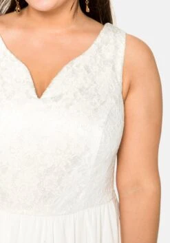 Sheego Abendkleid Mit Spitzenoberteil Und Chiffonrock -Sheego Verkaufe 13489900011 037XB 00 SH