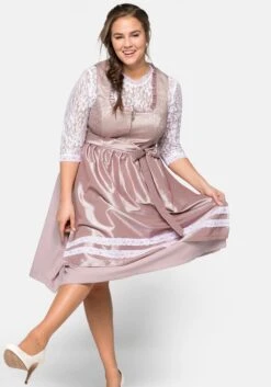 Sheego Dirndl 3-teilig Mit Schürze Und Spitzenbluse -Sheego Verkaufe 13556801504 03AAB 00 SH