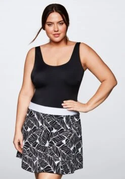 Sheego Badekleid Mit Rundhalsausschnitt, Blickdicht