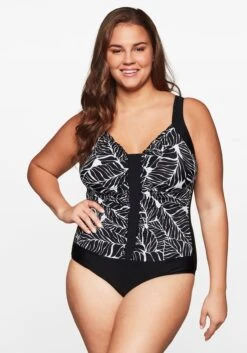 Sheego Badeanzug Raffung Figurformend Shape Tankini-Optik