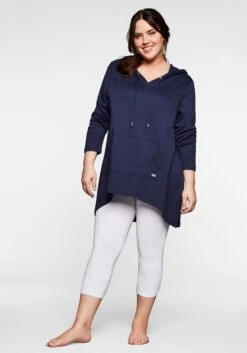 Sheego Longsweatshirt Mit Kängurutasche, Im Vokuhila-Schnitt -Sheego Verkaufe 13707300018 045KB 01 SH