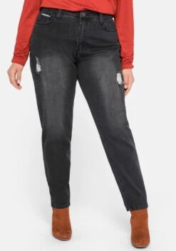 Sheego Mom-Jeans Mit Destroyed-Effekten Und Formbund -Sheego Verkaufe 13727700341 03GYZ 02 SH