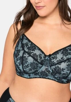 Sheego Bügel-BH Aus Floraler Vollspitze, Mit Mesh -Sheego Verkaufe 13814400422 03J7Y 00 SH
