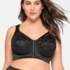 Sheego BH Ohne Bügel, Mit Spitze Und Vorderverschluss