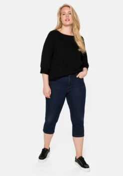 Sheego Caprijeans Mit Catfaces Und Kontrastnähten -Sheego Verkaufe 13843400330 04AU8 02 SH