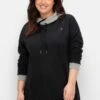Sheego Sweatshirt Mit Weitem Kragen Und Kontrastdetails
