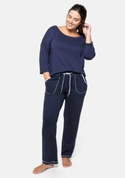Sheego Relaxhose Mit Kontrastnähten, In Gerader Form -Sheego Verkaufe 13848000018 046PJ 02 SH