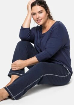 Sheego Relaxhose Mit Kontrastnähten, In Gerader Form -Sheego Verkaufe 13848000018 046PQ 02 SH