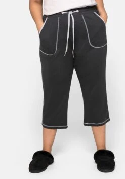 Sheego Relax-Caprihose In 3/4-Länge Mit Kontrastdetails