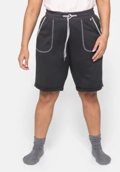Sheego Relax-Bermudas In Gerader Form, Mit Kontrastnähten