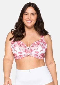 Sheego Bügel-BH Mit Stickereispitze Und Mesh-Einsätzen