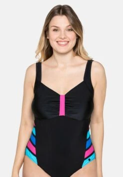 Sheego Badeanzug Mit Kontrasteinsatz An Den Seiten