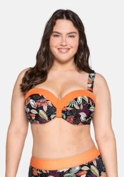 Bikini-Oberteil Mit Wattierten Cups, Mix & Match