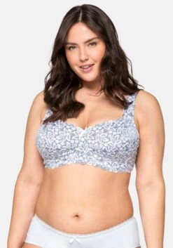 Sheego Bügel-BH Mit Spitze, Meshfutter Und Schleife