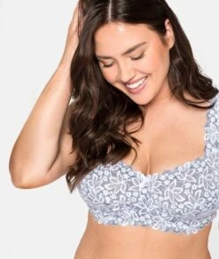 Sheego Bügel-BH Mit Spitze, Meshfutter Und Schleife -Sheego Verkaufe 13918100496 03QEA 02 SH