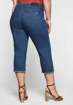 Sheego Slim Fit Jeans In 3/4-Länge, Mit Fransen Am Saum -Sheego Verkaufe 13939800053 03UIP 00 SH