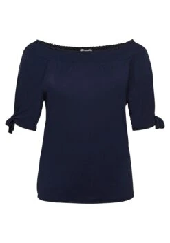 Sheego Carmenshirt Mit Smokeinsatz Und Längerem Halbarm -Sheego Verkaufe 13957400018 03VQ6 00 SH