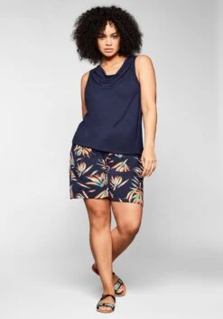 Sheego Top Mit Wasserfallkragen Und Gummibund -Sheego Verkaufe 13965000018 03VXJ 01 SH