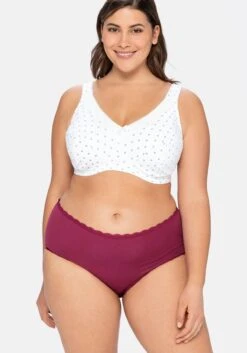 Sheego Panty Im 3er-Pack, Mit Spitzenkanten