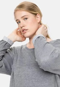 Sheego Sweatkleid Mit Kontrast-Innenseite -Sheego Verkaufe 13978500826 03WKM 02 SH