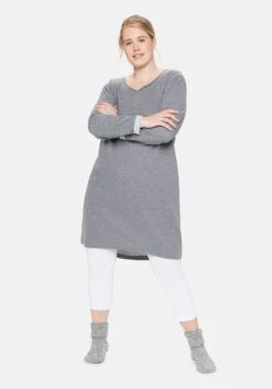 Sheego Sweatkleid Mit Kontrast-Innenseite