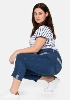 Sheego Schmale Jeans In 7/8-Länge, Mit Kontrastdetails -Sheego Verkaufe 13995800053 03XEB 02 SH