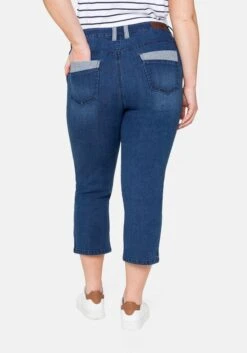 Sheego Schmale Jeans In 7/8-Länge, Mit Kontrastdetails -Sheego Verkaufe 13995800053 03XEI 02 SH